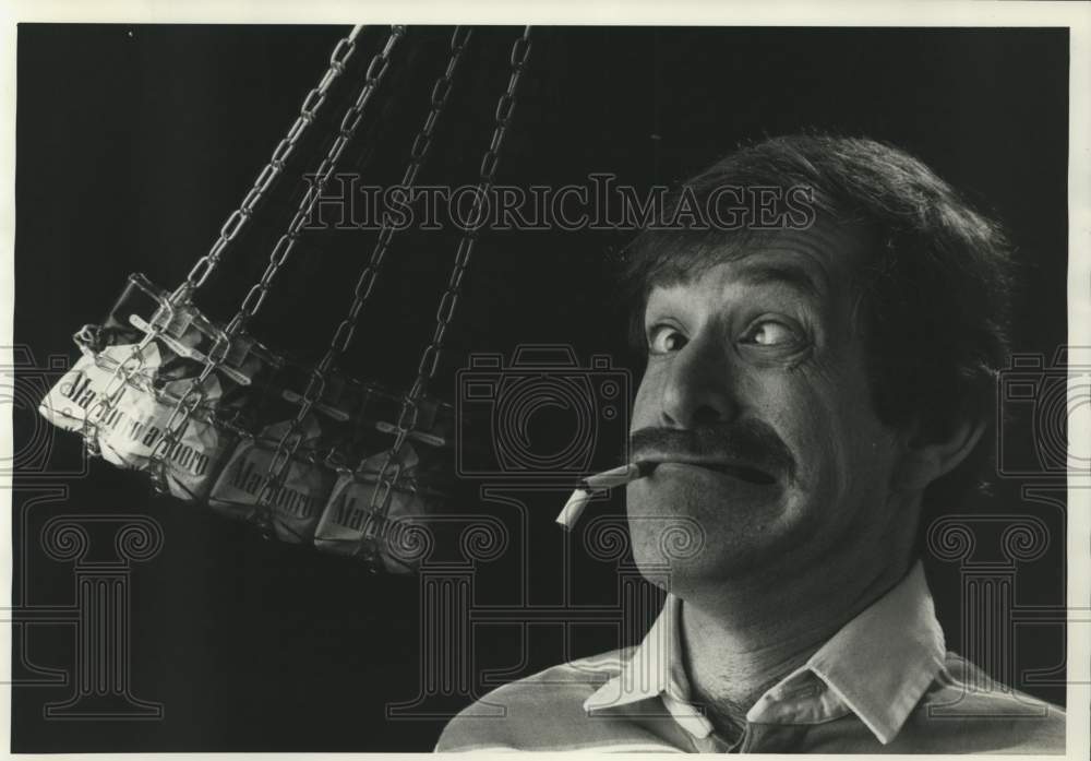 1988 Press Photo Smoking Cessation Through Hypnosis Advertisment - Historic Images