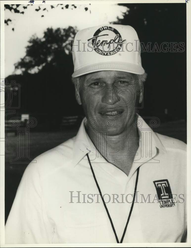 1989 Press Photo Jerry Berndt, Temple University Owls Football - sya17387- Historic Images