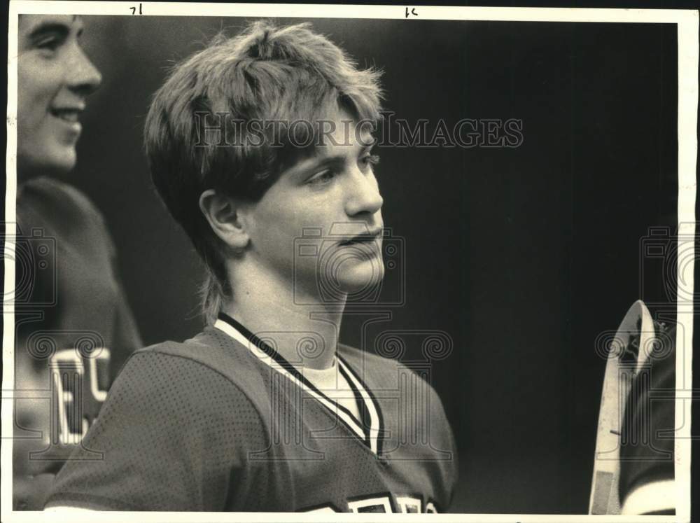 1987 Press Photo John Goodwin, Baldwinsville Hockey Player - sya17979- Historic Images