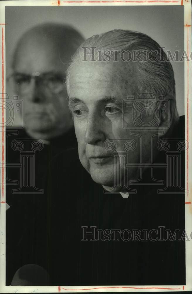 1987 Press Photo Bishop Joseph T. O&#39;Keefe with Bishop Harrison - sya19074 - Historic Images