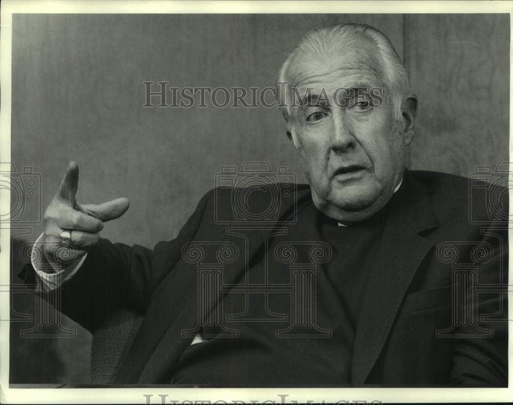 1987 Bishop O&#39;Keefe at Syracuse Newspapers Meeting-Historic Images