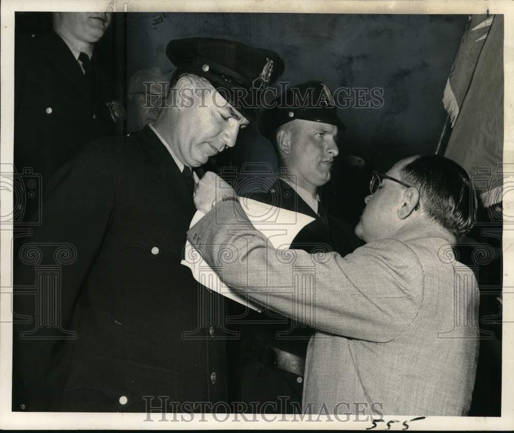 1954 Syracuse Mayor Donald Mead Honors Patrolman Donald Fogarty-Historic Images