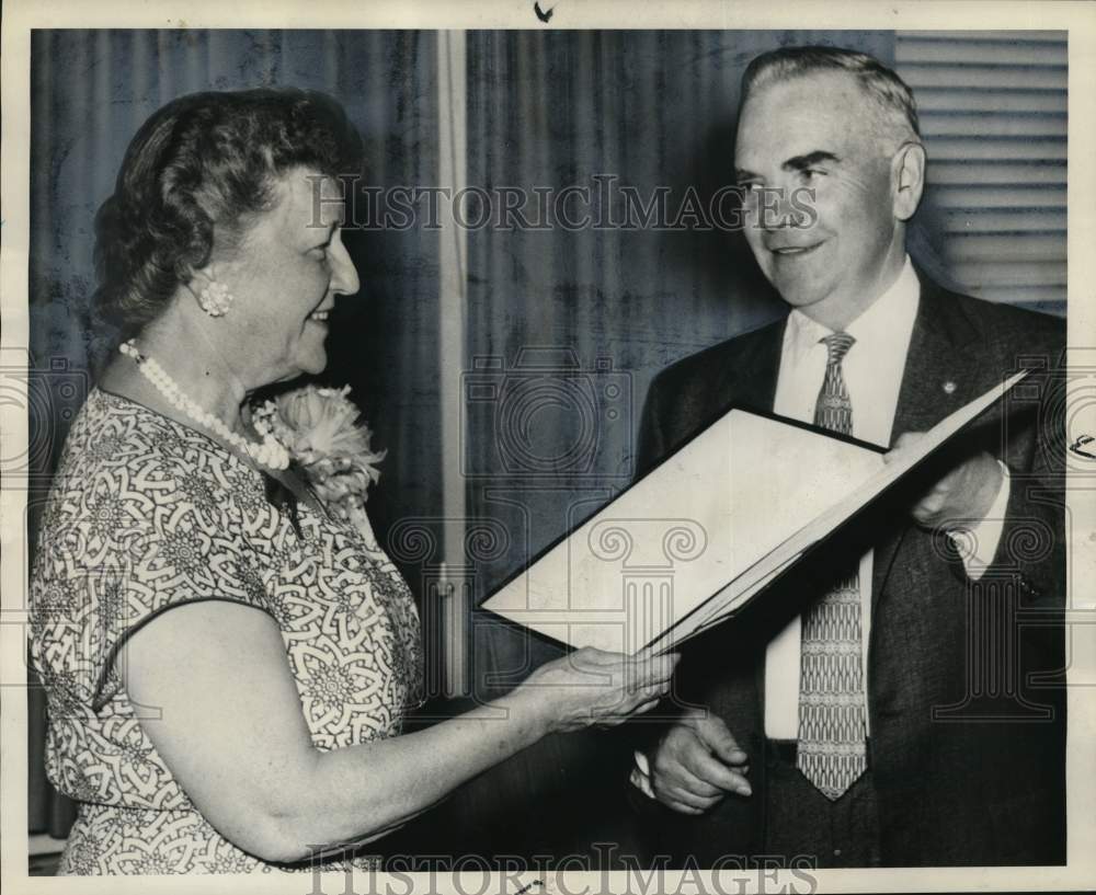 1959 Solvay School Official Robert Daly Awards Retiring Anna Murtagh-Historic Images