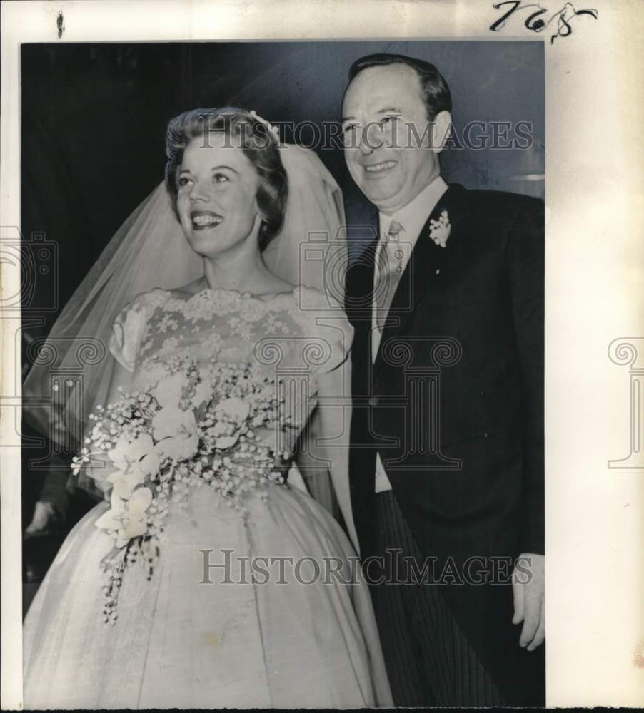 1960 Virginia Warren, John Daly leave San Francisco Church, Wedding-Historic Images