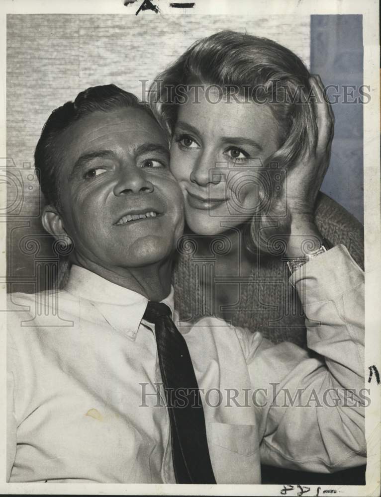 1963 The Last of the Big Spenders Cast Dana Andrews &amp; Inger Stevens-Historic Images