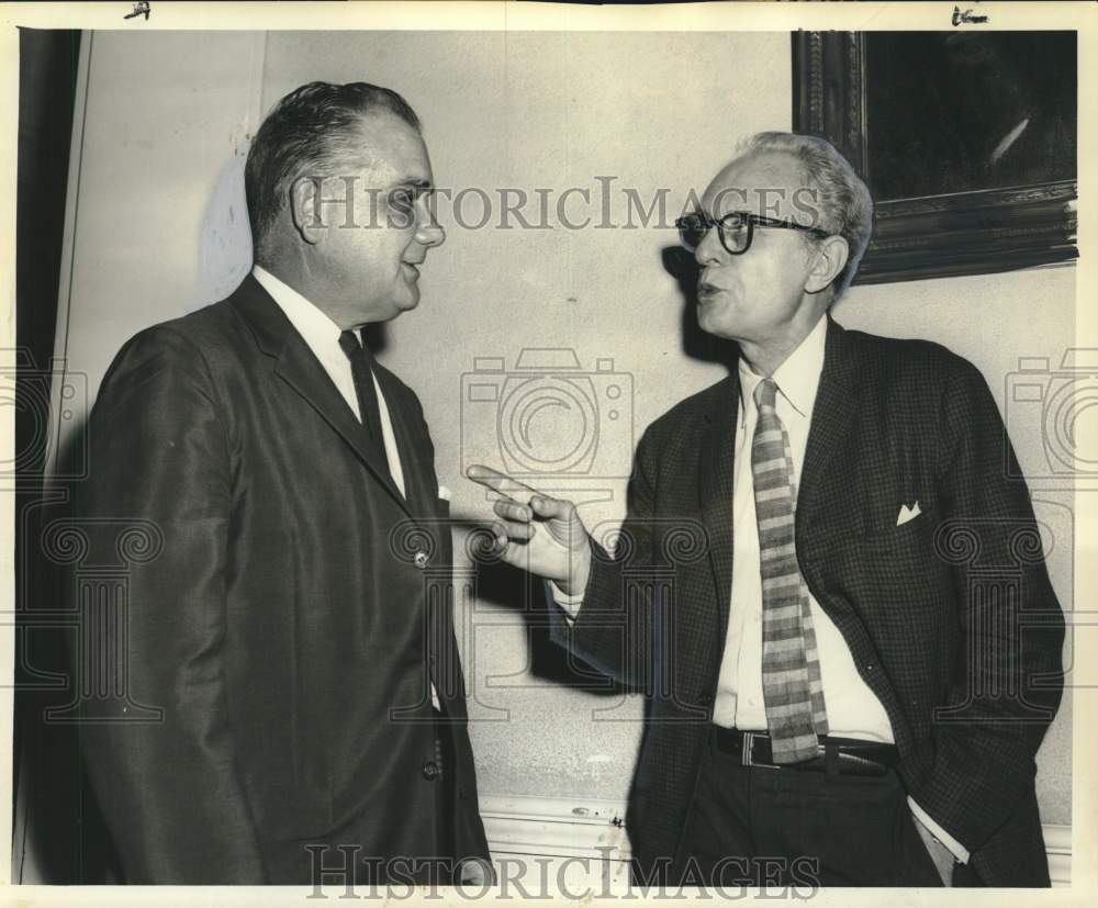 1961 Dr. Michael F. Andrews and Professor Samuel Adler discussing-Historic Images