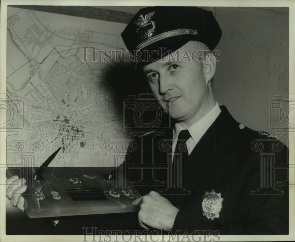 1963 Police Chief Pat Murphy with Plaque-Historic Images