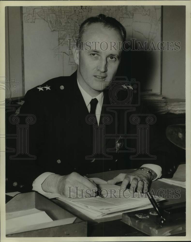 1963 Police Chief Pat Murphy seated at Desk-Historic Images