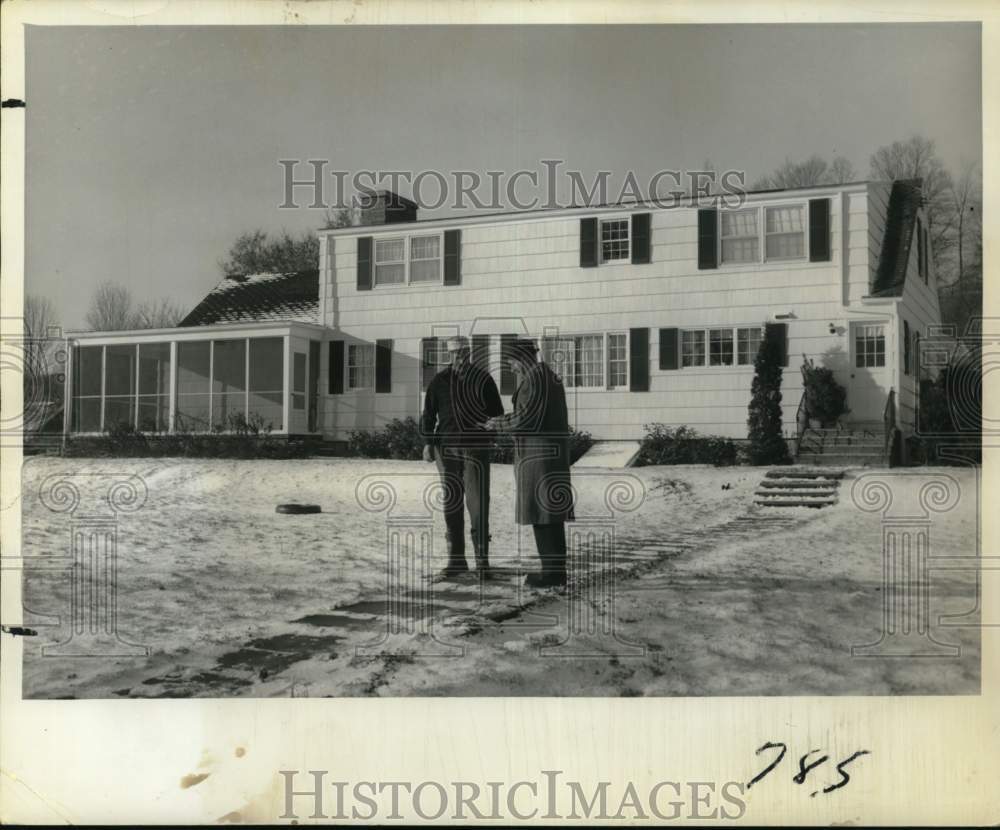 1961 Men in Front of House in Syracuse, New York-Historic Images