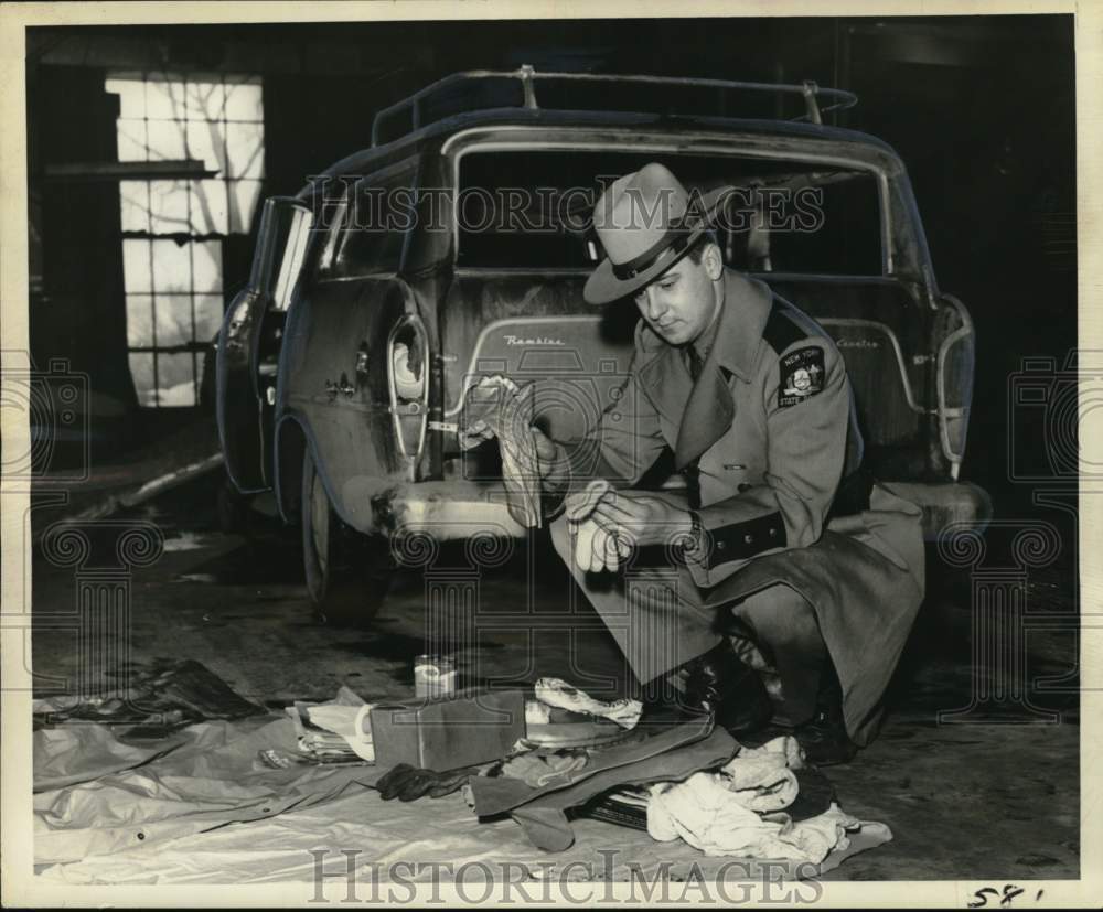 1963 Trooper M. T. Roman of Oneida with Effects of Clark Mosher-Historic Images