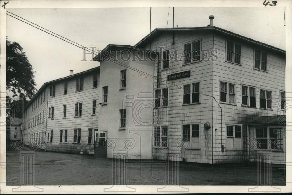 1985 Press Photo Camden Wire Company Building Exterior - sya42258- Historic Images