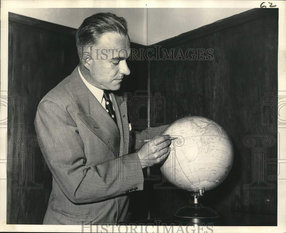 1950 John T. Schenck, Engelberg-Huller Company President with Globe-Historic Images