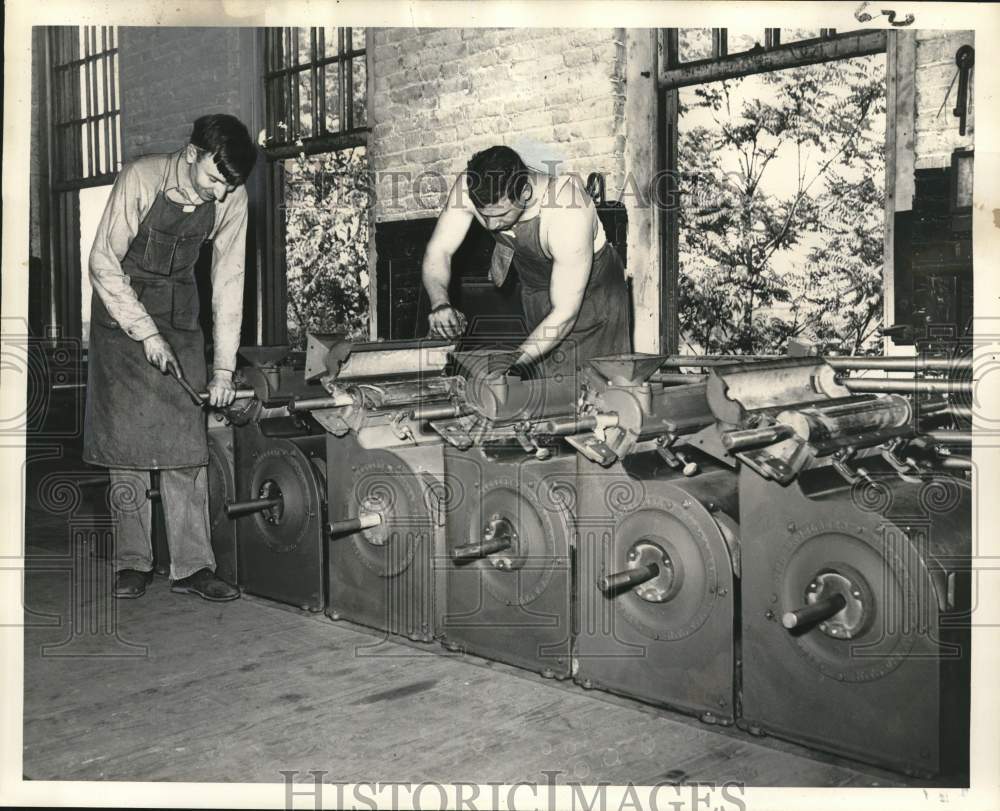 1950 Russell Saeger and Anthony Ianuzzi Rice Huller Assembly Workers-Historic Images