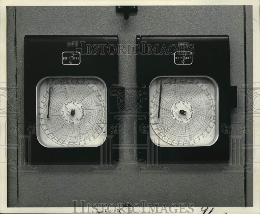 1965 Close Up of Bristol&#39;s Recording Voltmeters-Historic Images