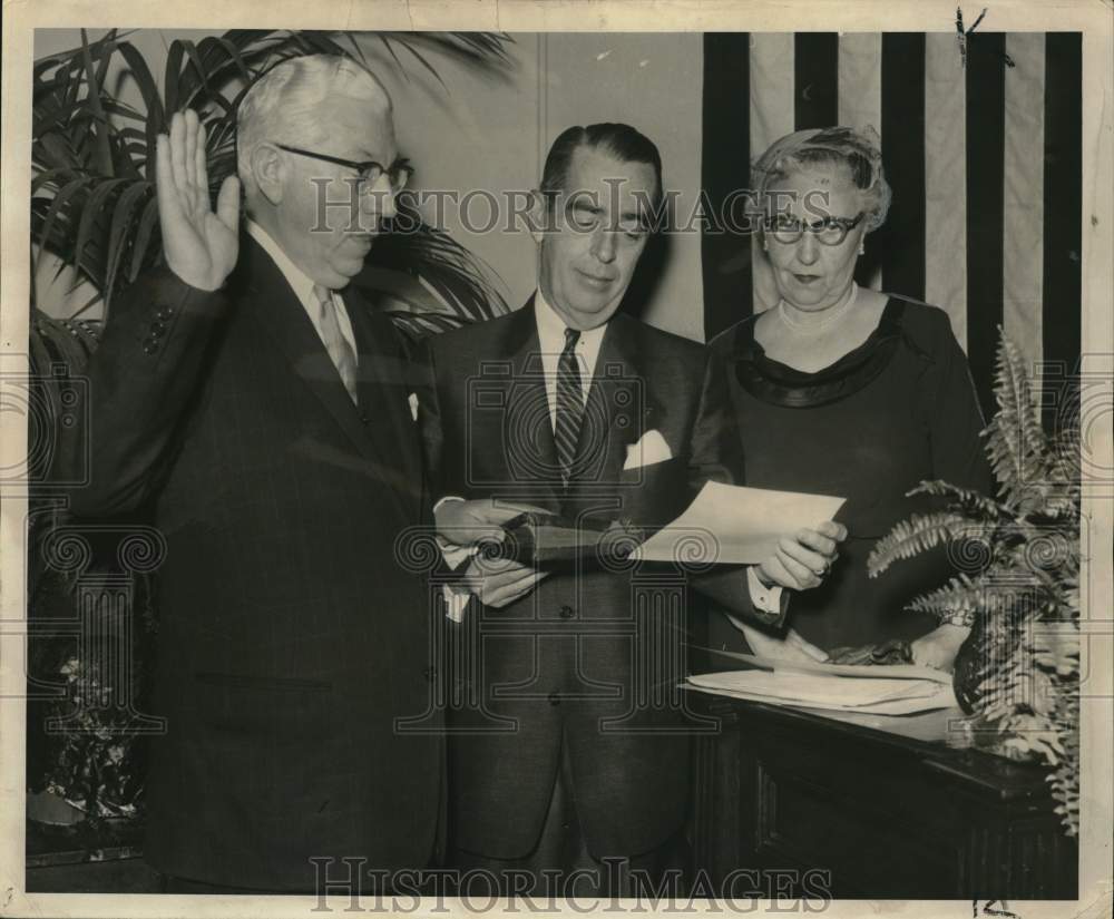 1958 Mayor Anthony A. Henninger being sworn in at Ceremony, New York-Historic Images