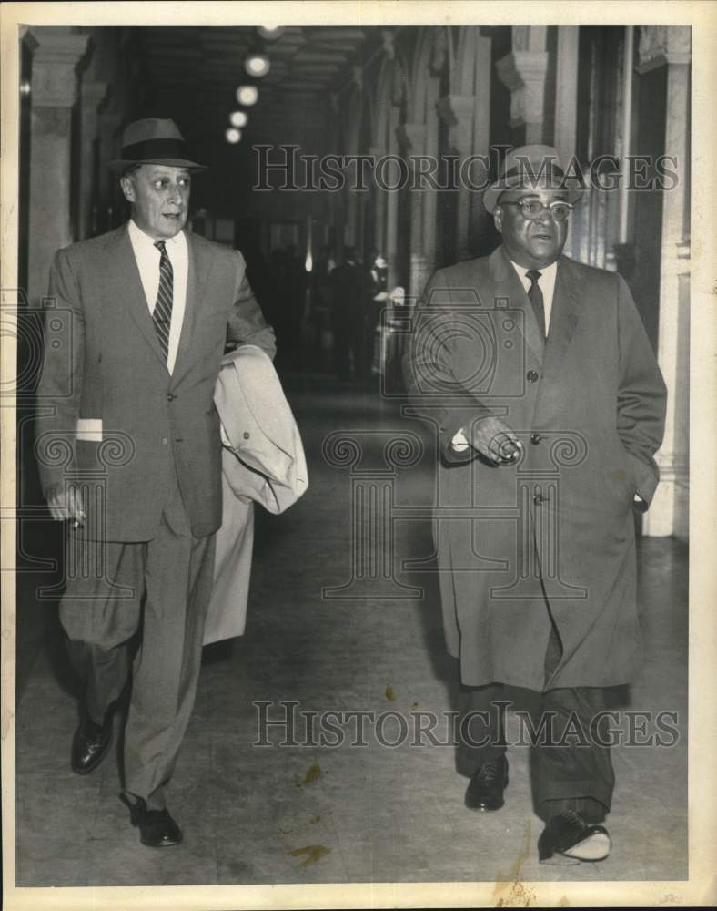 1960 Percy Harris with Escort Paul Shanahan at Court-Historic Images