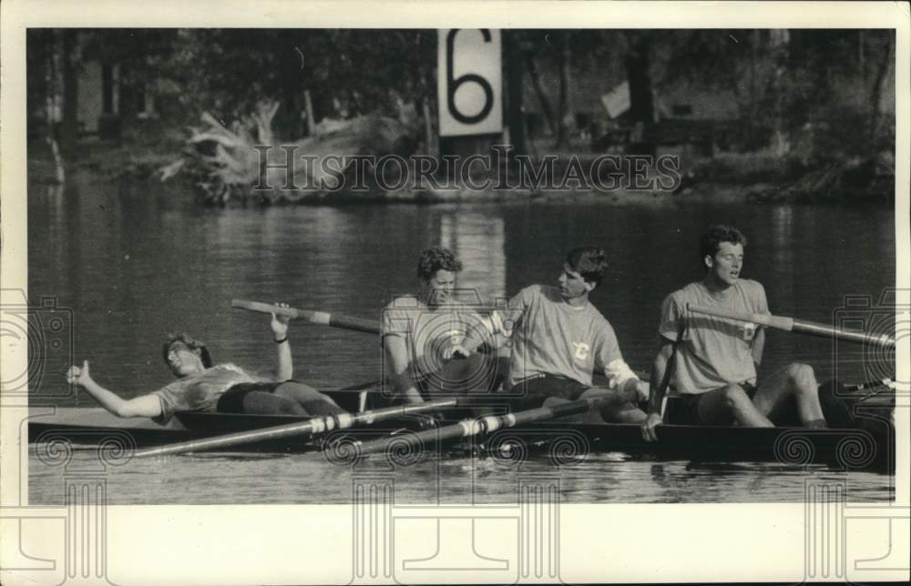 1984 Press Photo Columbia Fresh Crew, Intercollegiate Rowing Association Regatta- Historic Images