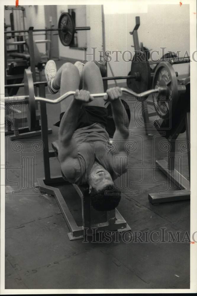 1986 Press Photo Joe DiBello, Weightlifter - sya93935 - Historic Images