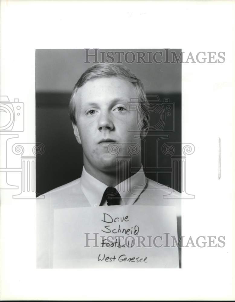 1989 Press Photo Dave Schneid, Football, West Genesee - sya97342- Historic Images