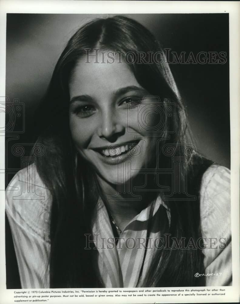 1973 Press Photo Actress Deborah Raffin appears in a movie scene - Historic Images