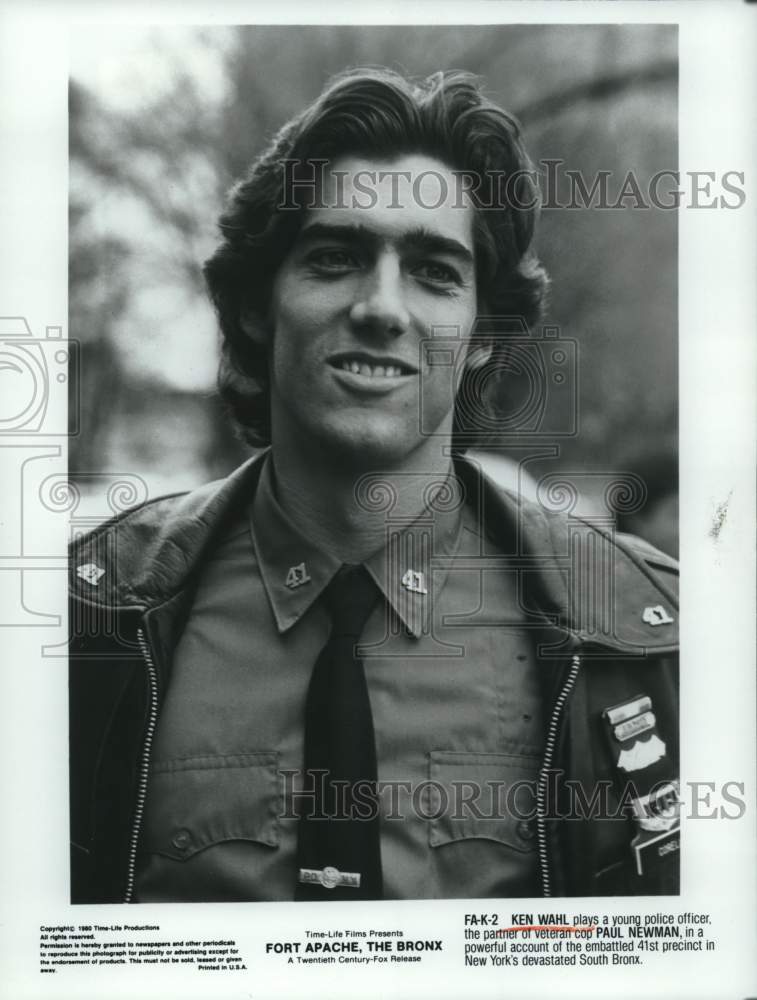 1980 Press Photo Actor Ken Wahl appears in "For Apache, The Bronx" - Historic Images