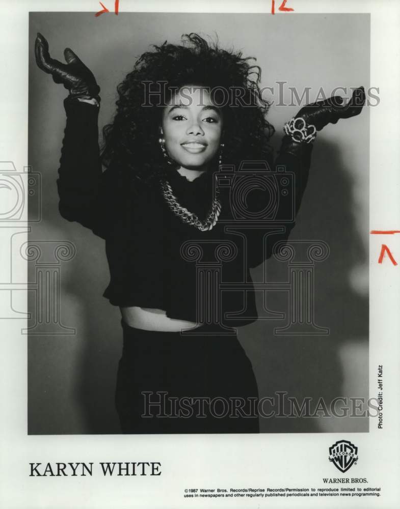 1987 Press Photo Musician Karyn White - Historic Images