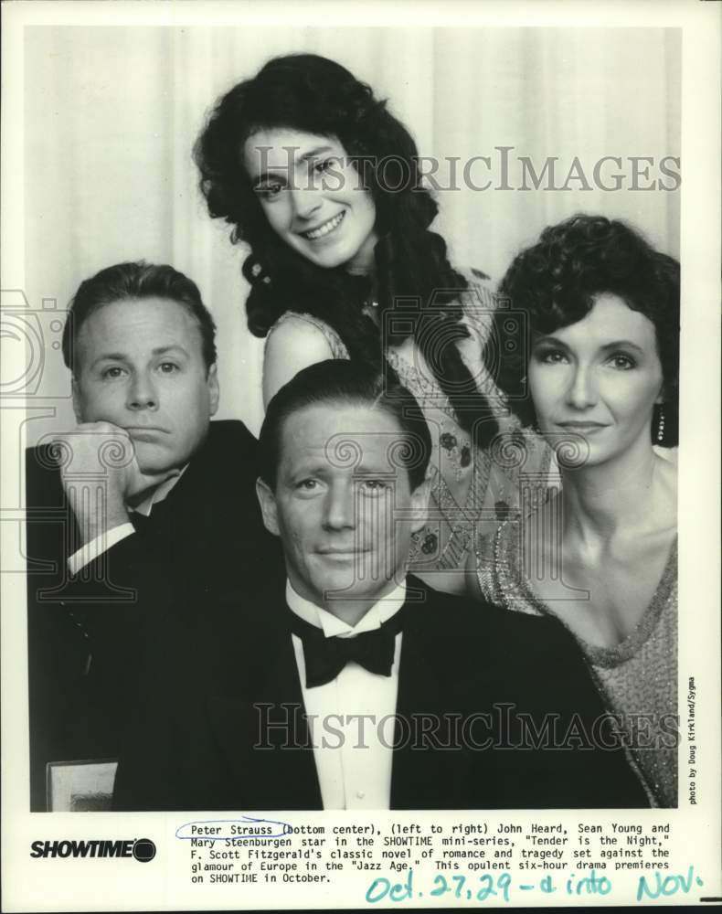 1985 Press Photo Peter Strauss and other actors appearing in Tender is the Night - Historic Images