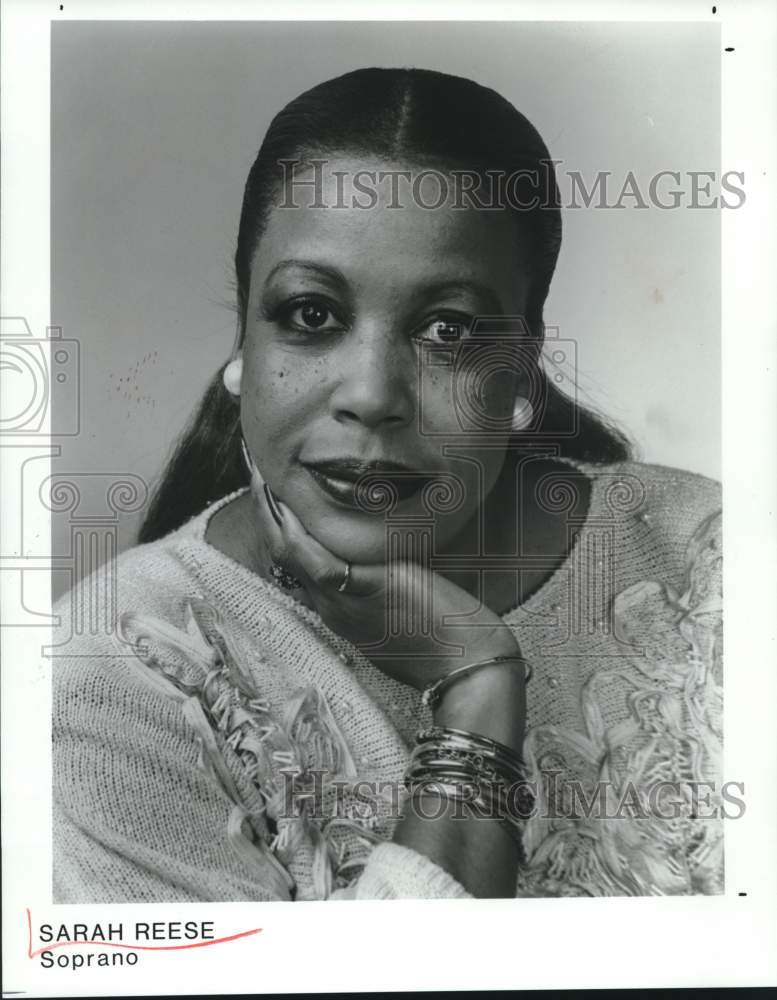 Press Photo Soprano singer Sarah Reese - Historic Images