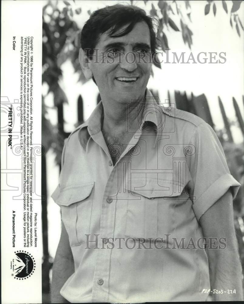 1986 Press Photo Actor Harry Dean Stanton stars in "Pretty in Pink" - Historic Images