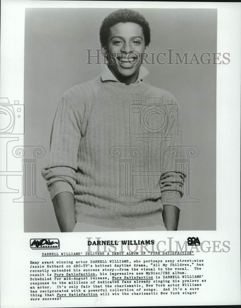 Press Photo Actor Darnell Williams of the televisions series &quot;All My Children&quot; - Historic Images