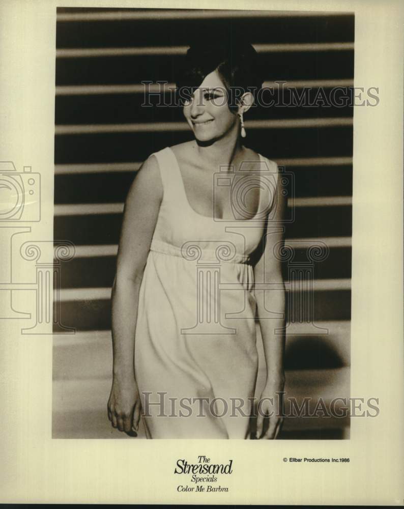 1986 Press Photo Barbra Streisand in &quot;The Streisand Specials Color Me Barbra&quot; - Historic Images