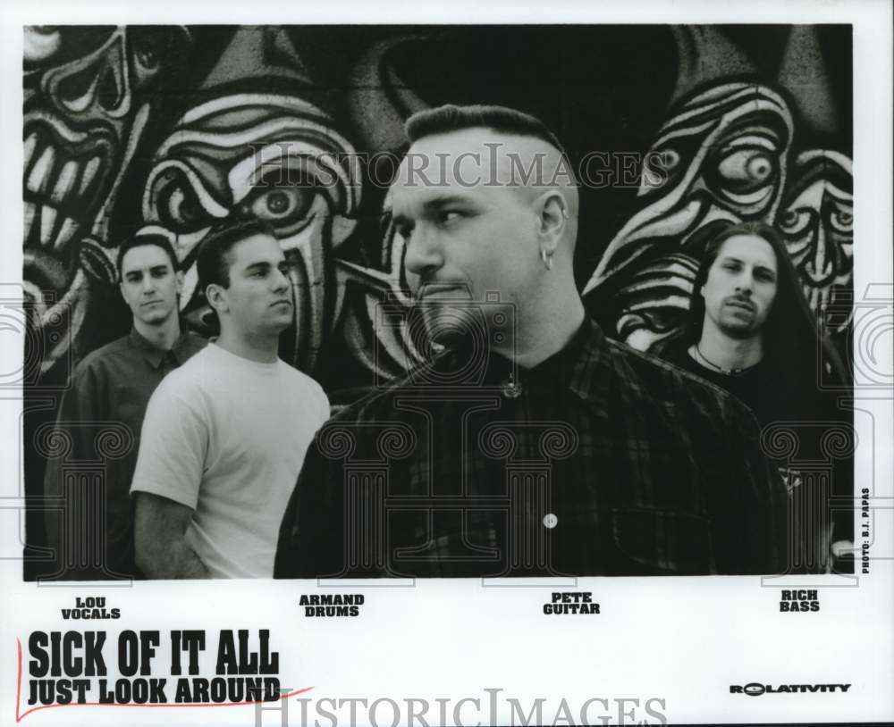 1992 Press Photo Members of the music group "Sick of It All" - Historic Images