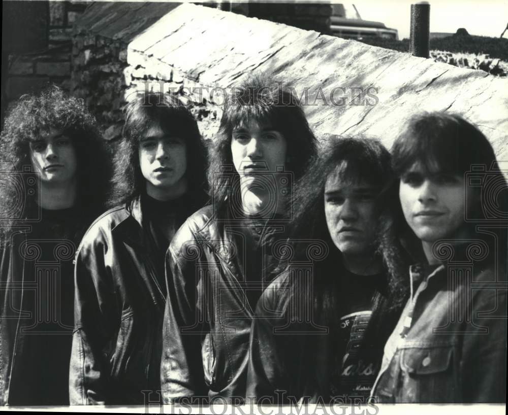 Press Photo Members of the music group Sacred Death - Historic Images