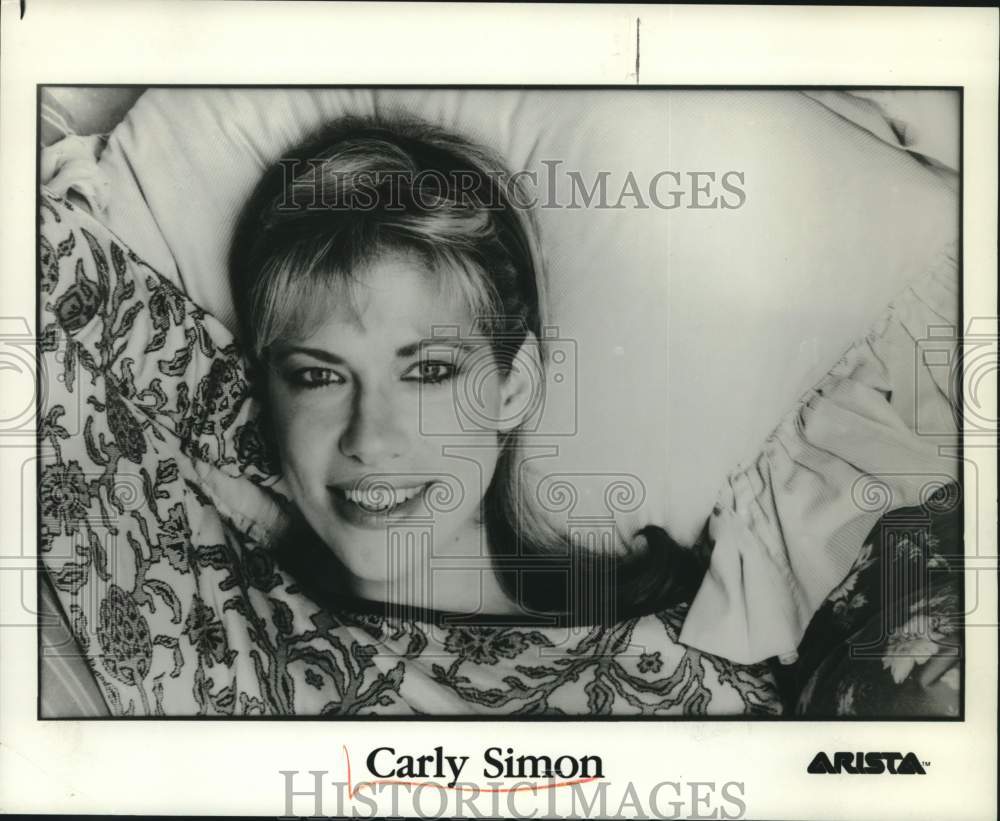 1991 Press Photo Musician Carly Simon - Historic Images