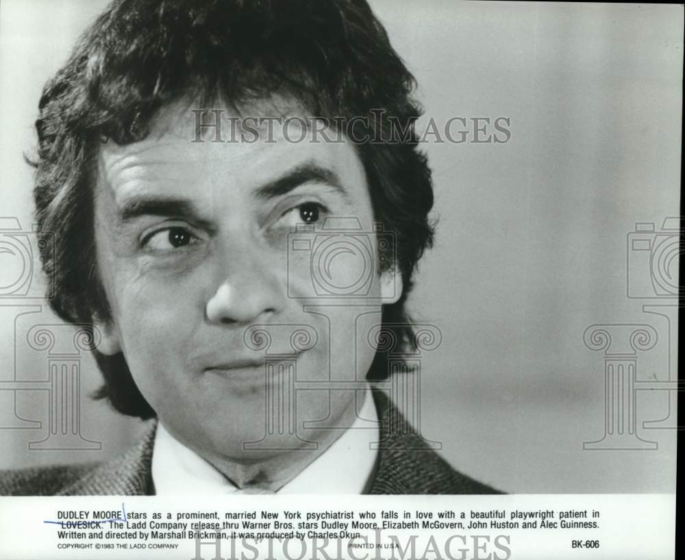 1983 Press Photo Dudley Moore stars in the movie "Lovesick" - Historic Images