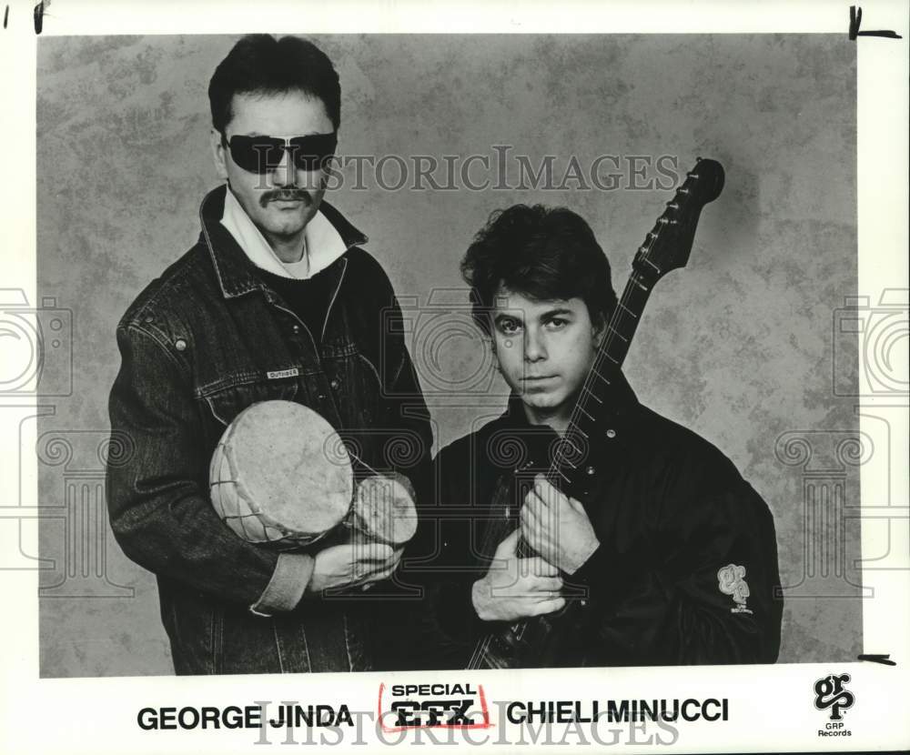 1989 Press Photo George Jinda and Chieli Minucci of &quot;Special EFX&quot; - Historic Images