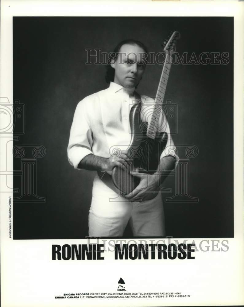 1990 Press Photo Musician Ronnie Montrose - Historic Images