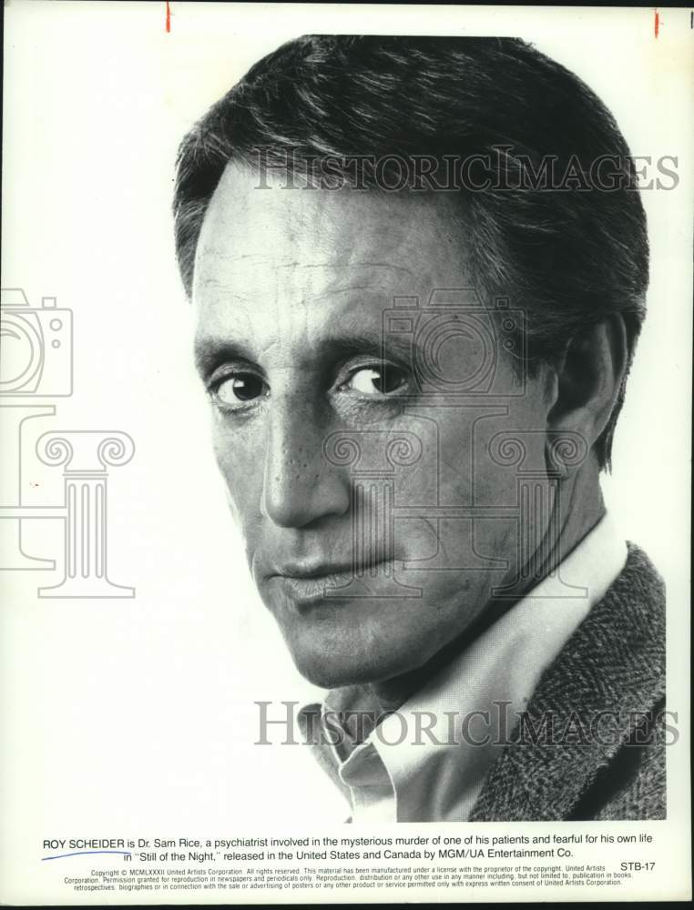 1982 Press Photo Roy Scheider appears in a scene from "Still of the Night" - Historic Images