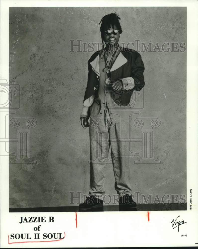 1990 Press Photo Jazzie B of Soul II Soul music group - Historic Images