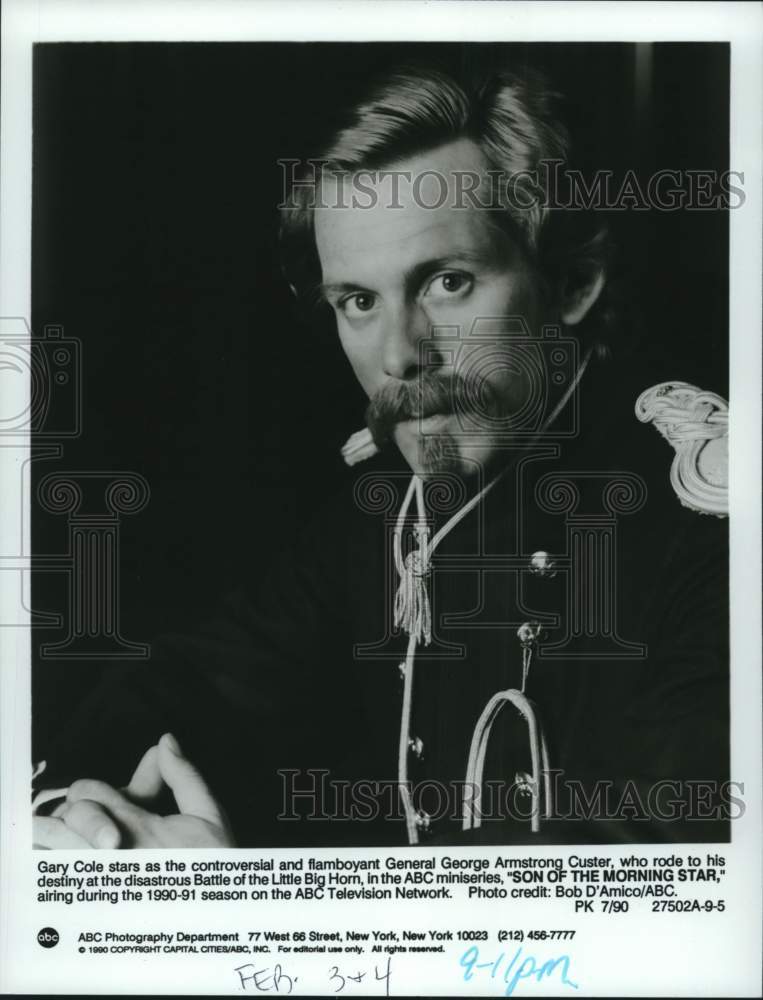 1990 Press Photo Gary Cole stars in &quot;Son of the Morning Star&quot; - Historic Images