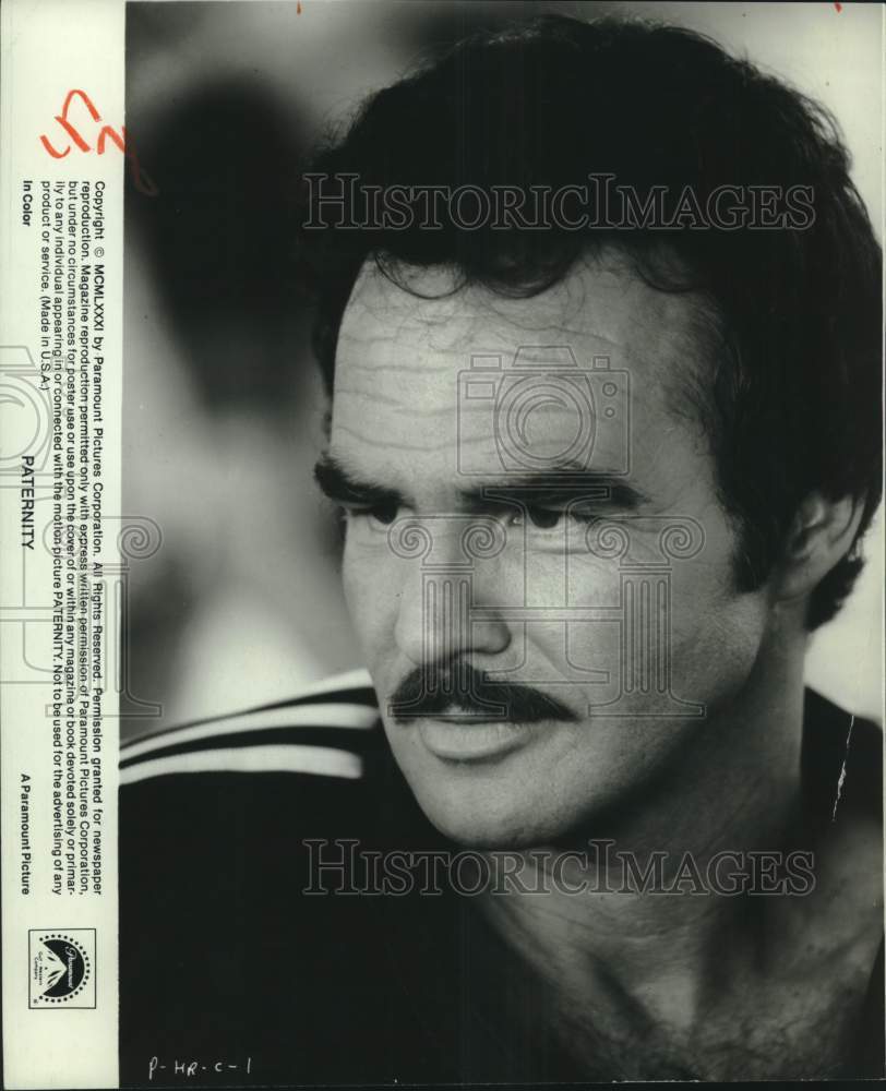 1981 Press Photo Burt Reynolds appears in a scene from &quot;Paternity&quot; - Historic Images