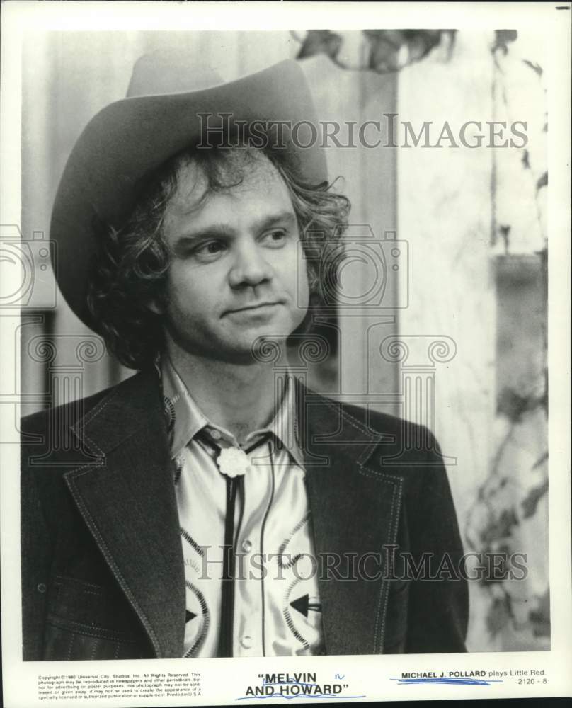 1980 Press Photo Actor Michael J. Pollard in &quot;Melvin and Howard&quot; - Historic Images