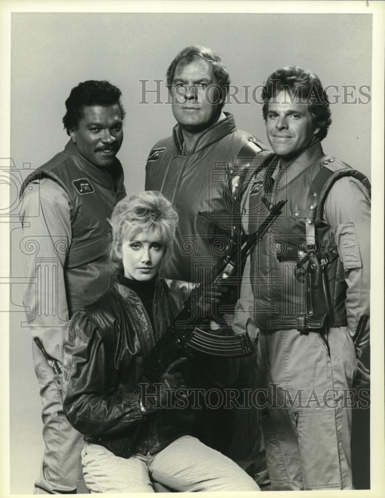 1984 Press Photo Actors featured in the drama movie &quot;Time Bomb&quot; - Historic Images