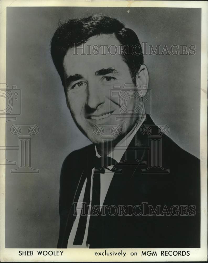 Press Photo Sheb Wooley, Country Music Singer/Songwriter - Historic Images