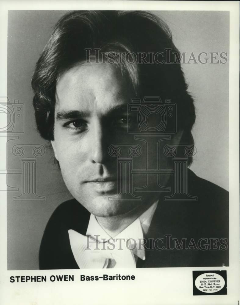 Press Photo Bass-baritone singer Stephen Owen - Historic Images