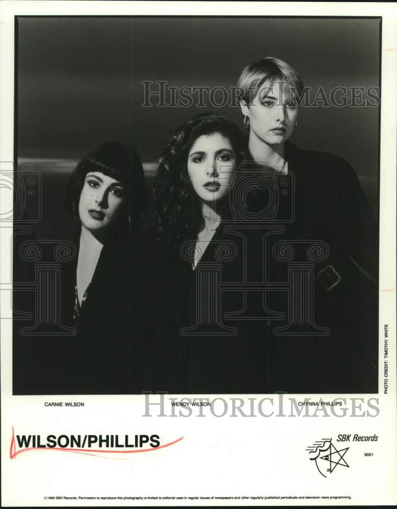 1990 Press Photo Members of the music group Wilson/Phillips - Historic Images