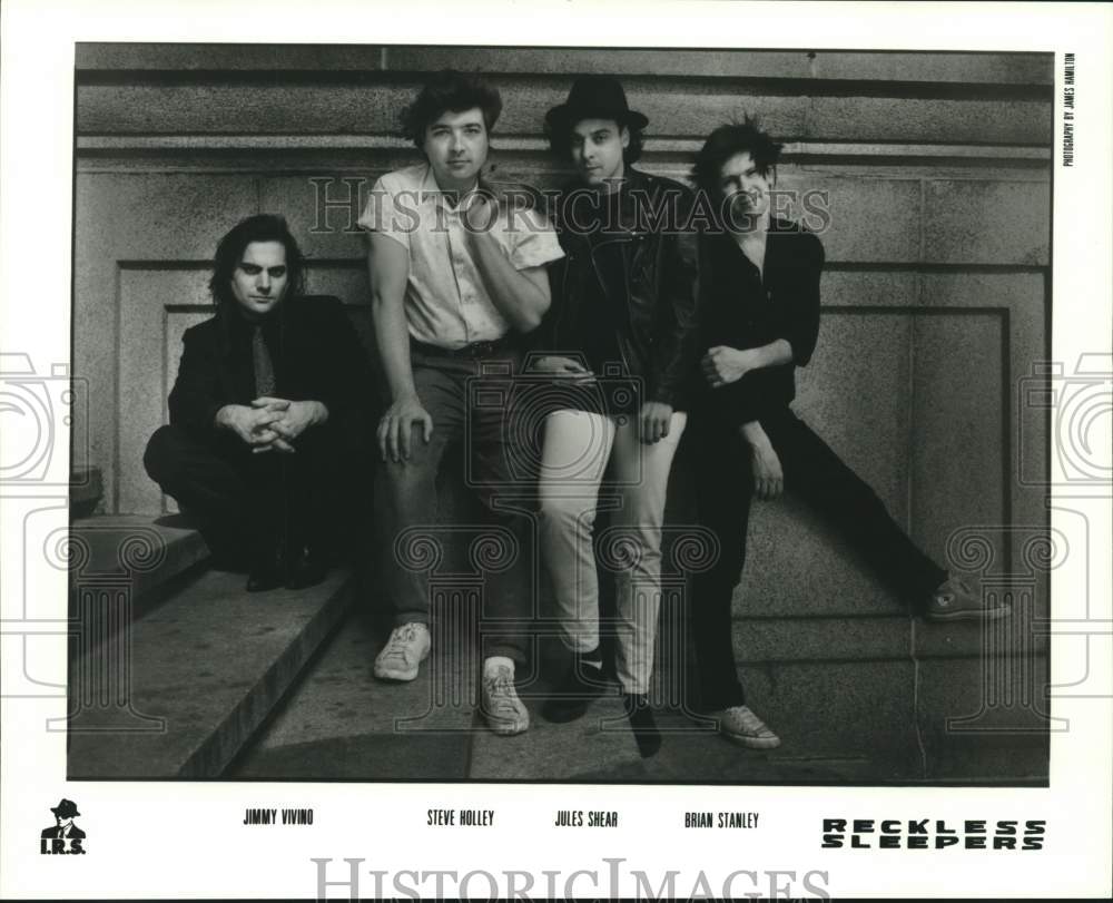 Press Photo Members of the music group Reckless Sleepers - Historic Images