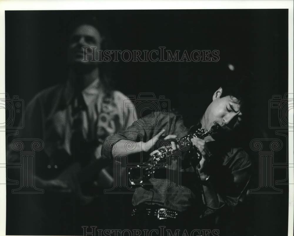 1991 Press Photo Jeff Kashiwa and Russ Freeman of The Rippingtons perform - Historic Images