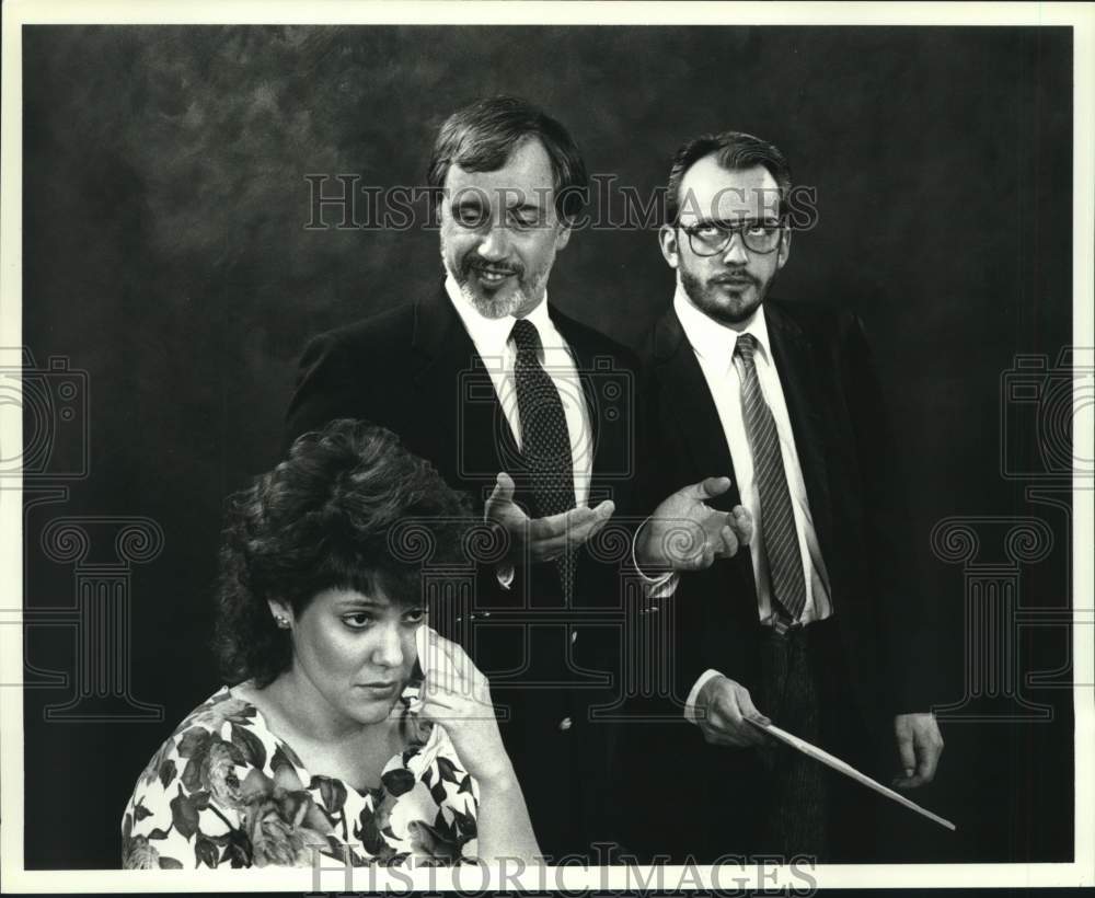 Press Photo Michael Perrotto, Penny Lee Morse &amp; Thomas Quinn in scene together - Historic Images