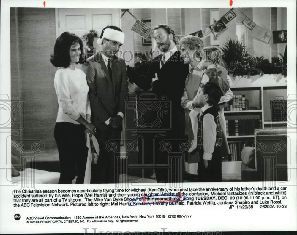 1988 Press Photo Actors appear during a scene from the series &quot;thirtysomething&quot; - Historic Images